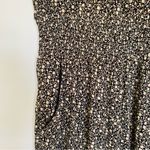 Blue Rain Boutique Brand Black & Tan Floral High Mock Neck Jumpsuit | Size: M Size M Photo 4