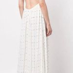 Retrofête Retrofete Zadie Embellished Silk Chiffon Dress Sleeveless White Large NWT Photo 1