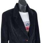 VTG 90s Whimsi Goth Academia Corduroy Campus Blazer Women’s 16 Black Photo 2