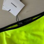 ZARA NWT NEON YELLOW CHEEKY BIKINI BOTTOMS WITH BLACK PIPING Photo 4