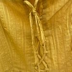 Lost + Wander Lace up cropped yellow top 
Size M
Short sleeve Photo 1