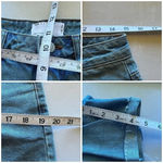 ASOS  DESIGN Women’s Light Blue Denim Cutoff Shorts 30” Mid Rise Cuffed Classic Photo 3