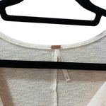 Free People  Gold Shimmer Glitter Long Sleeve Cowl Neck Shirt Size Small Photo 2