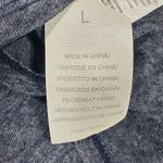 Lysse Navy Linen Shirt Short Sleeves Scoopneck Size Large Photo 5