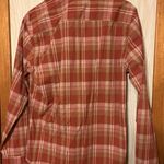 Wrangler women’s brown and orange plaid button-up shirt Photo 1