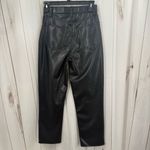 Abercrombie & Fitch  Women’s 0 Short Black Vegan Leather Pants Faux Leather Photo 2