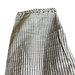 Free People  Black White Stripe Crop Pull On Pants Braided Hem Size Small Photo 2