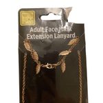 NWT Adult Mask Chain Lanyard Leaves Floral Fall Faux Gold Classy Everyday Photo 3