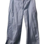 Woolrich  Women's Embroidered Side Slit Hem Cropped Pants Light Blue Casual Med‎ Photo 0