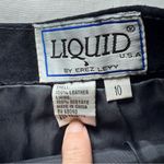 Vintage Erez Leyy Black Suede Leather Short Pencil Skirt Size 10 Sexy Party Photo 3