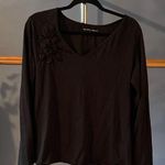 New York and Company Long Sleeve top with sparkle Black Size XL Photo 0