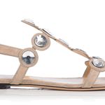 Charlotte Olympia NIB Semi-precious rhinestone suede flat Sandal 35.5 US 5.5 Photo 4