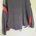 Natural Life Women’s Knit Trim Sweatshirt Grey Red Embroidery Size Small Medium Photo 10