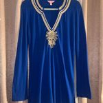 Lilly Pulitzer  Size M Vibrant Blue Long Sleeve Tunic Photo 0