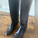 Etienne Aigner Black Leather Riding Boots - Size 6 Photo 6