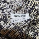 Live 4 Truth Women’s Top Shirt Black Cream White Boa Snake Animal Print Sz XL Photo 9