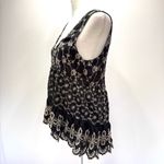 American Eagle  Outfitters AEO Black Beige Eyelet Babydoll Tank Top Y2K Vibe Boho Photo 2