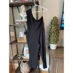 Black Halo Pravella One Shoulder Flare Leg Jumpsuit Black Size 14 Photo 4