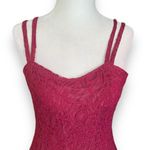 Vintage All That Jazz Slip Dress Burgundy Floral Lace Cocktail Sleeveless Mini Red Size XS Photo 3