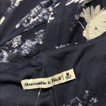 Abercrombie & Fitch NWOT   Long-Sleeve Mesh Midi Dress Navy Floral Medium Photo 7