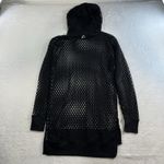 Hot Topic  XS Black Fishnet Tunic Hoodie Sheer Long Grunge Punk Whimsigoth Goth Photo 10
