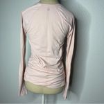 Gaiam  Medium Ruffle Sides Stitching Accented Long Sleeve Yoga Top Women’s Pink Photo 4