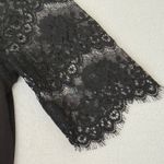 Antonio Melani Antonio Milani Lace Sleeve Stretch Top Sz S Black Goth Emo Career Work City Girl Photo 2