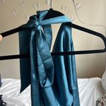Satin Mini Dress Blue Size M Photo 7