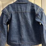 VICI Collection "Washington" Button Down Jean Jacket Cap Sleeve Accent- Medium Photo 1