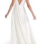 Joanna August NWT Joplin Slit Front Button-Up V-Neck Wedding Dress Size 2 Photo 1