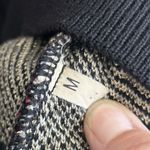 Jaeger Vintage  Sweater Womens Medium Embroidered Rope Metallic Black Red Photo 4