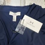 Halston Navy Wrap Dress XL | Long Sleeve | Stretch V Photo 2