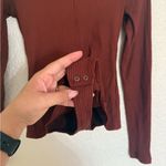 Abercrombie & Fitch  Terracotta long sleeve Ribbed Bodysuit size Small Photo 2