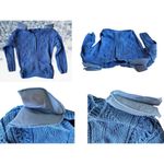 Nuggets Cable Knit Sweater Medium Vintage Powder Blue Upper Front Button… Size undefined Photo 9