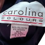 Vintage Carolina Colours Navy Velour Shirt Blue Size M Photo 3