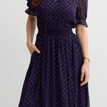 Draper James  NWT Bandana Skirt Dress Floral Print Smocked Waist XL Photo 0