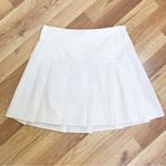 Le lis Cream Pleated Mini Skirt Tennis Peplum Schoolgirl Cotton Beige Size Small Photo 2