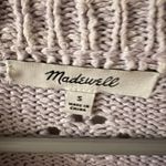 Madewell Cotton Floral Pointelle Pullover Sweater Small Women’s Lilac Purple Photo 3