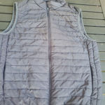 Gray Quilted Vest Size Medium Womens Photo 0