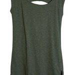 prAna  Women’s Olive Green Open Back Sleeveless Muscle Tee Organic‎ Cotton Photo 0