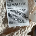 H&M  | Cream Textured Bodycon Midi Dress Sz L Photo 5