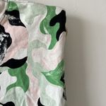 Open Edit NWT Camo Crop Top Muscle LARGE  Green Pink Strong Shoulder Abstract Photo 2