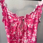 SheIn  Pink Floral Ruffle Sleeveless Bodycon Dress XL (US 12) Photo 5