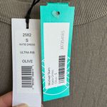 Michael Stars NWT Olive Green Ultra Rib Katie Bodycon Dress Womens S Date Night Photo 4