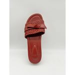 Alexandre Birman  Clarita Woven Clogs Size 37 /US 7 Leather Red Slip On Sandals Photo 3