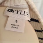 Stylus Ruffle Shoulder lite ribbed Cotton Top Black Photo 3