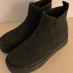 Eileen Fisher  women black leather platform Chelsea boots size 7 Photo 9