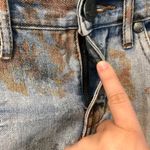 Free People  Floral Distressed Cutoff Denim Shorts Photo 3