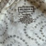 Merona white and brown print tank top with ruffle edge trim at shoulders Photo 3