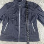 Chico's Platinum Jacket Women 2 Denim Full Zip Steampunk Utility Boho Photo 3